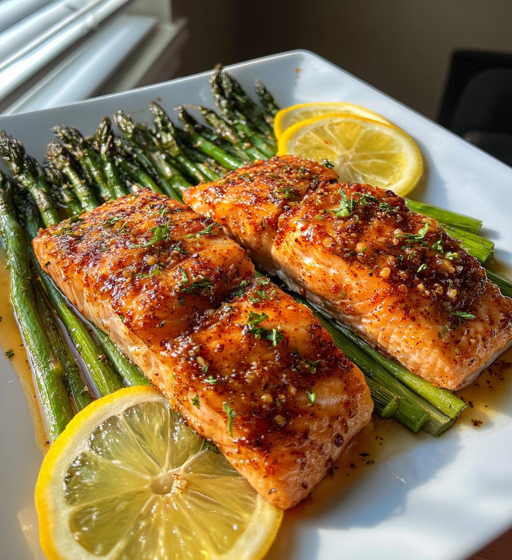 healthy air fryer salmon with asparagus recipe