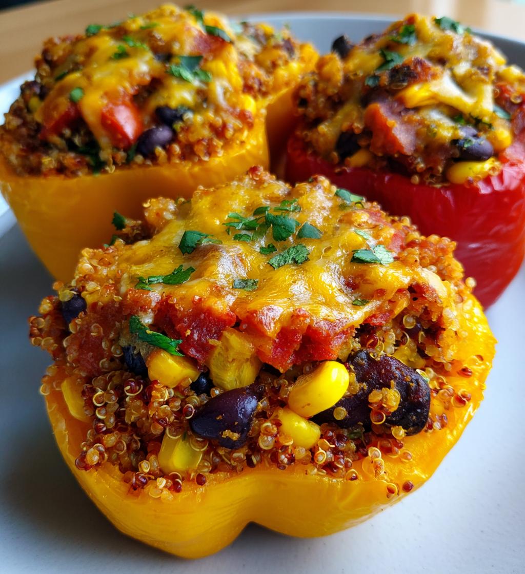 healthy air fryer stuffed bell peppers recipe