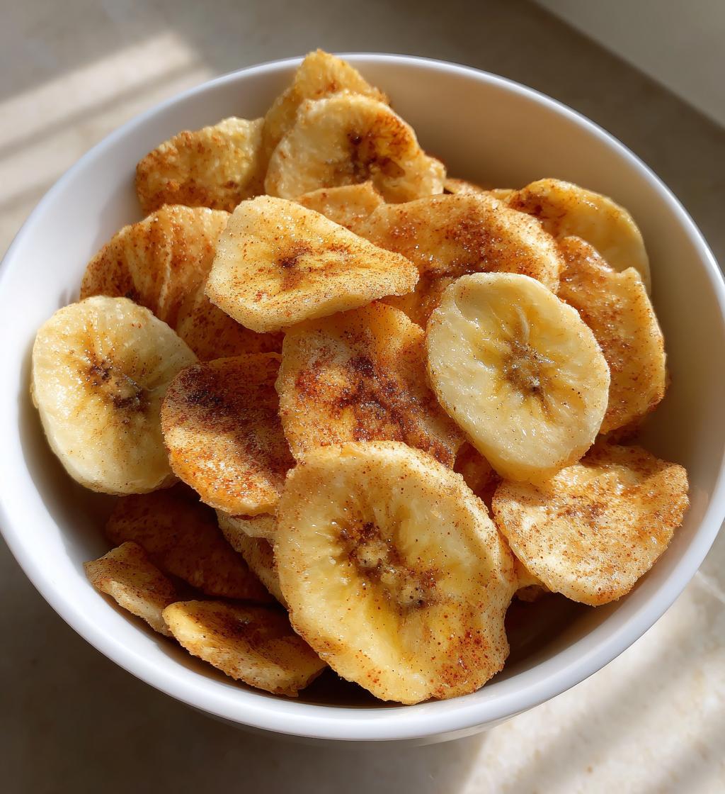 air fryer banana chips - detail 1