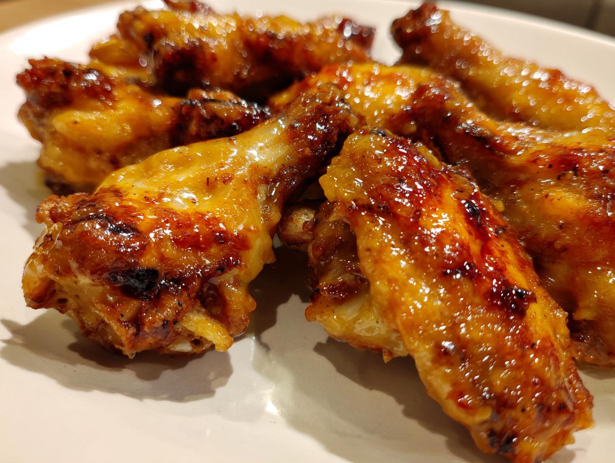 air fryer maple mustard wings recipe - detail 1