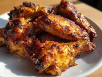 air fryer maple mustard wings recipe