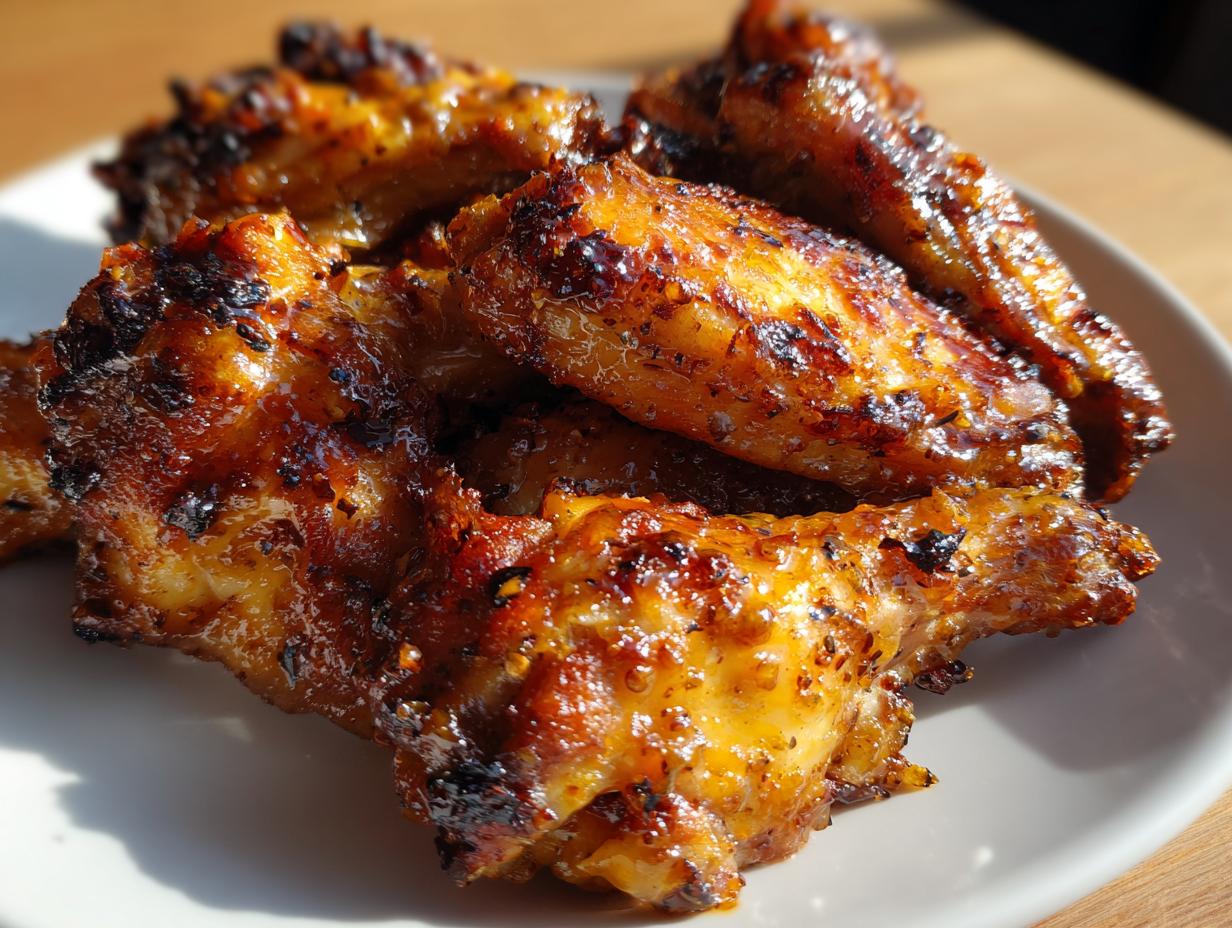 air fryer maple mustard wings recipe