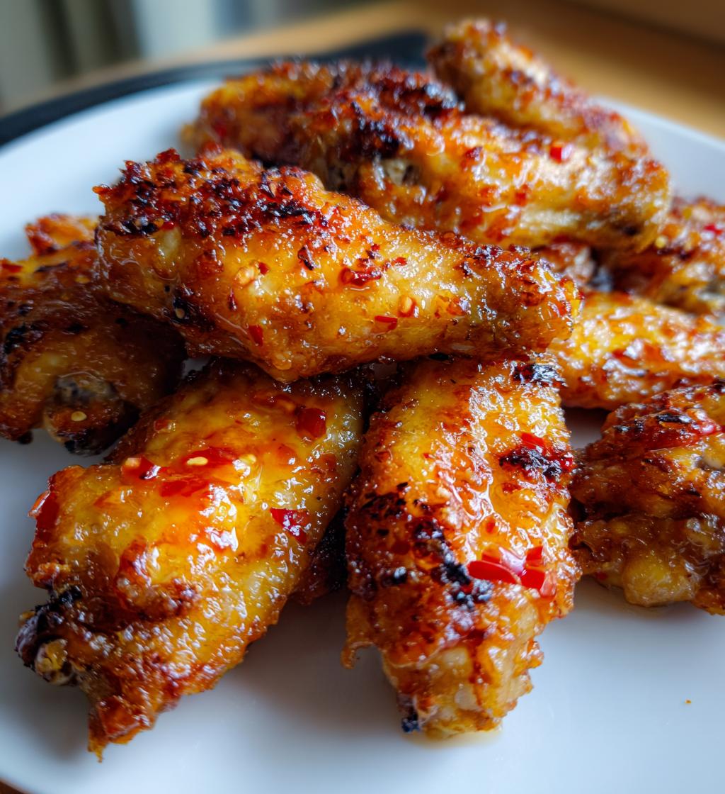 air fryer sweet chili wings recipe - detail 1