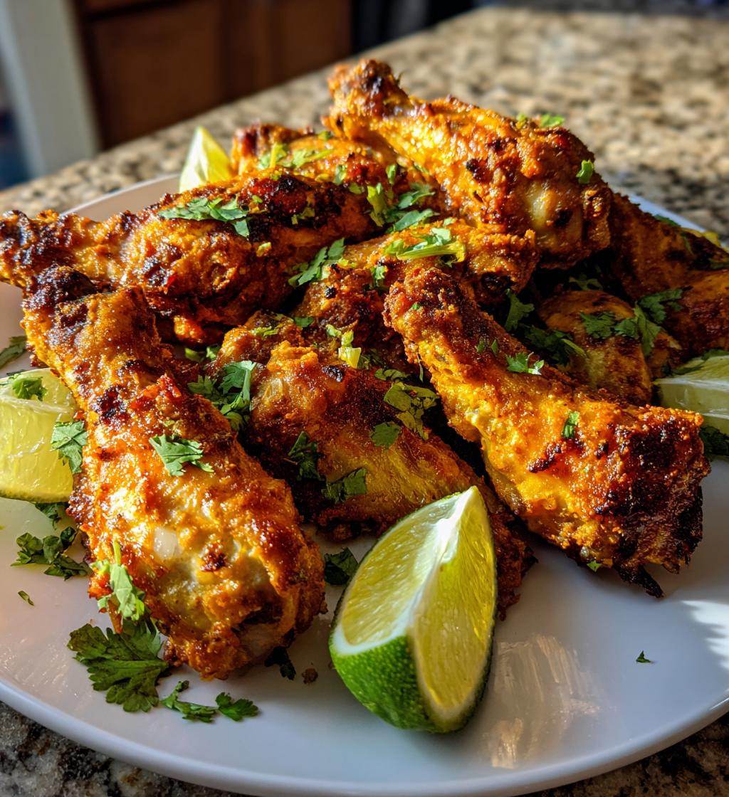 air fryer tandoori chicken wings recipe - detail 1