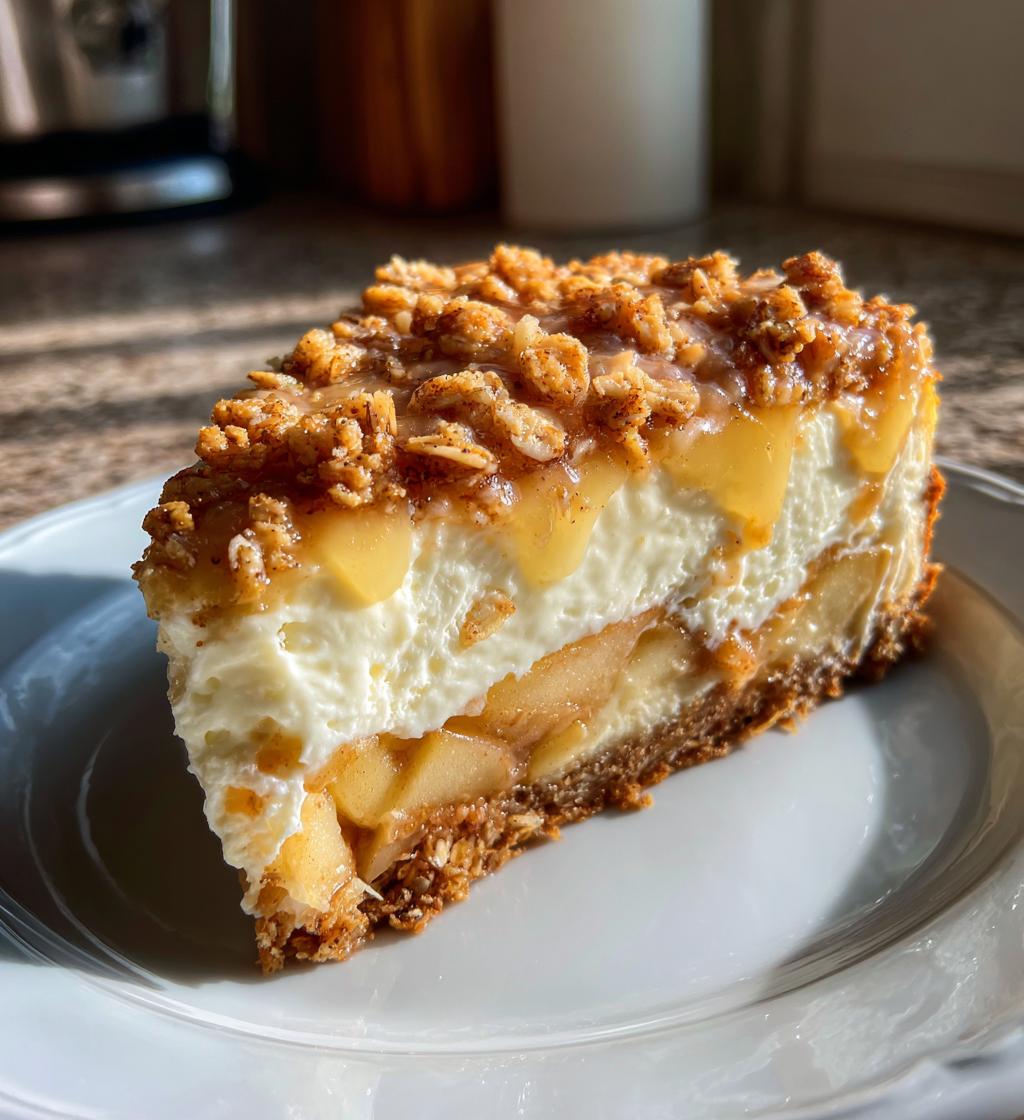 apple crisp cheesecake recipe - detail 1