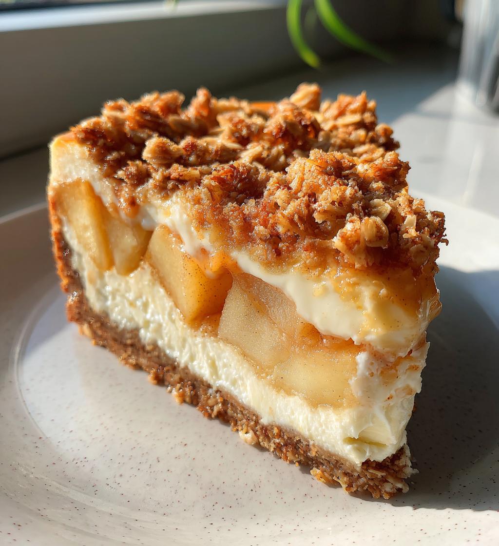 apple crisp cheesecake recipe