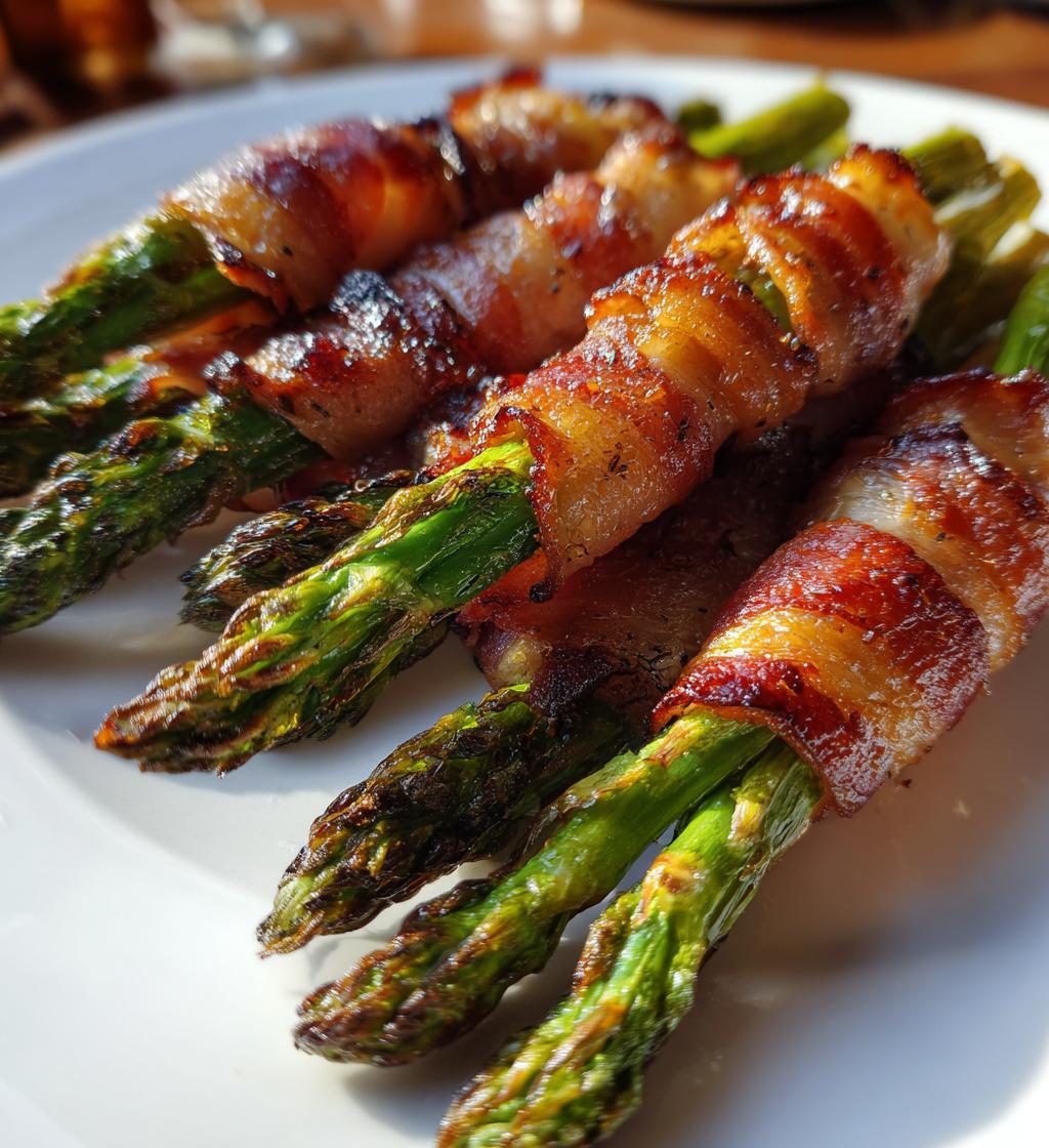 bacon wrapped asparagus recipe easy side dish - detail 1