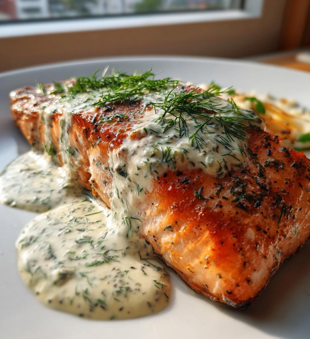 baked salmon with dill sauce recipe - detail 1