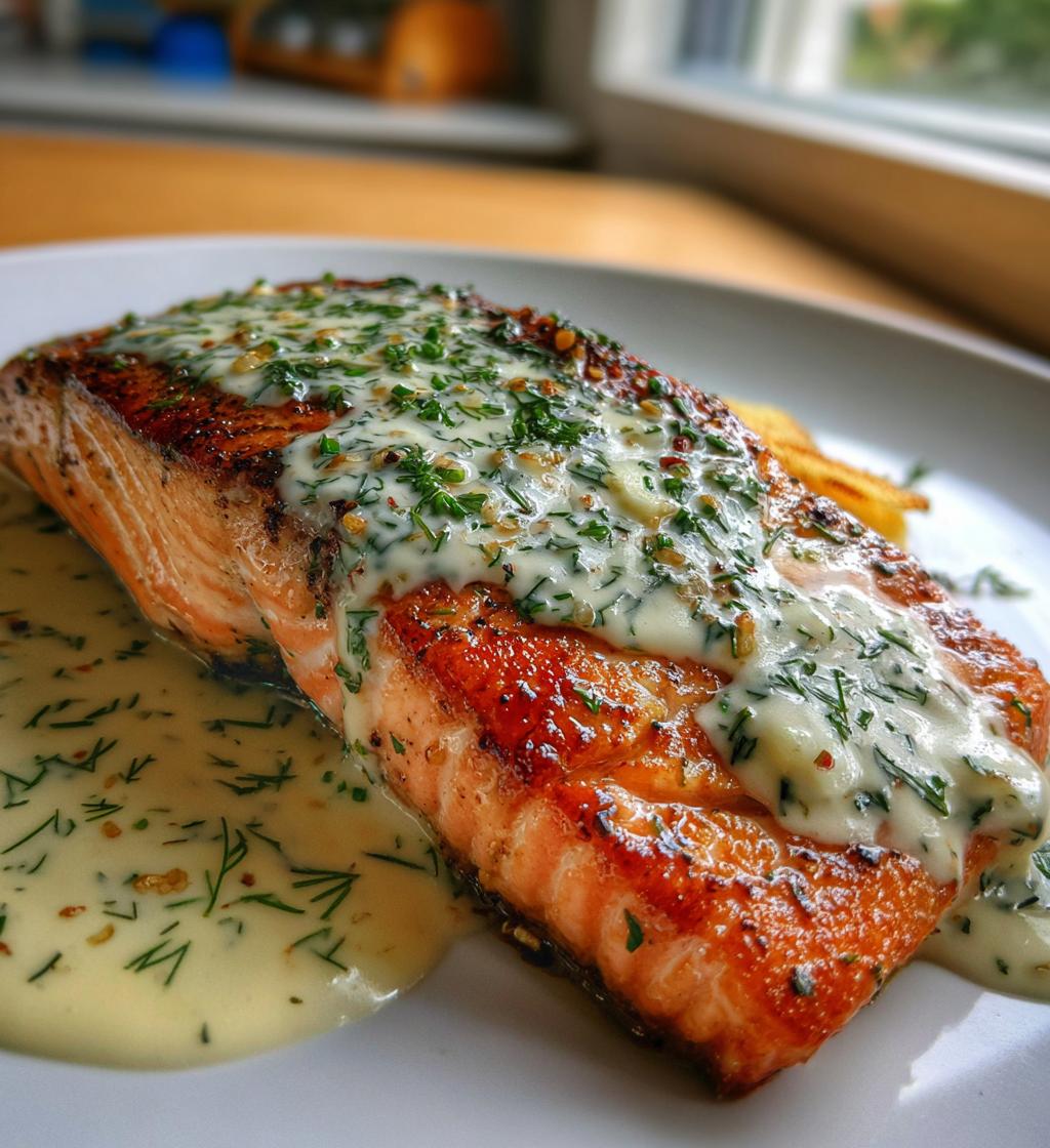 baked salmon with dill sauce recipe