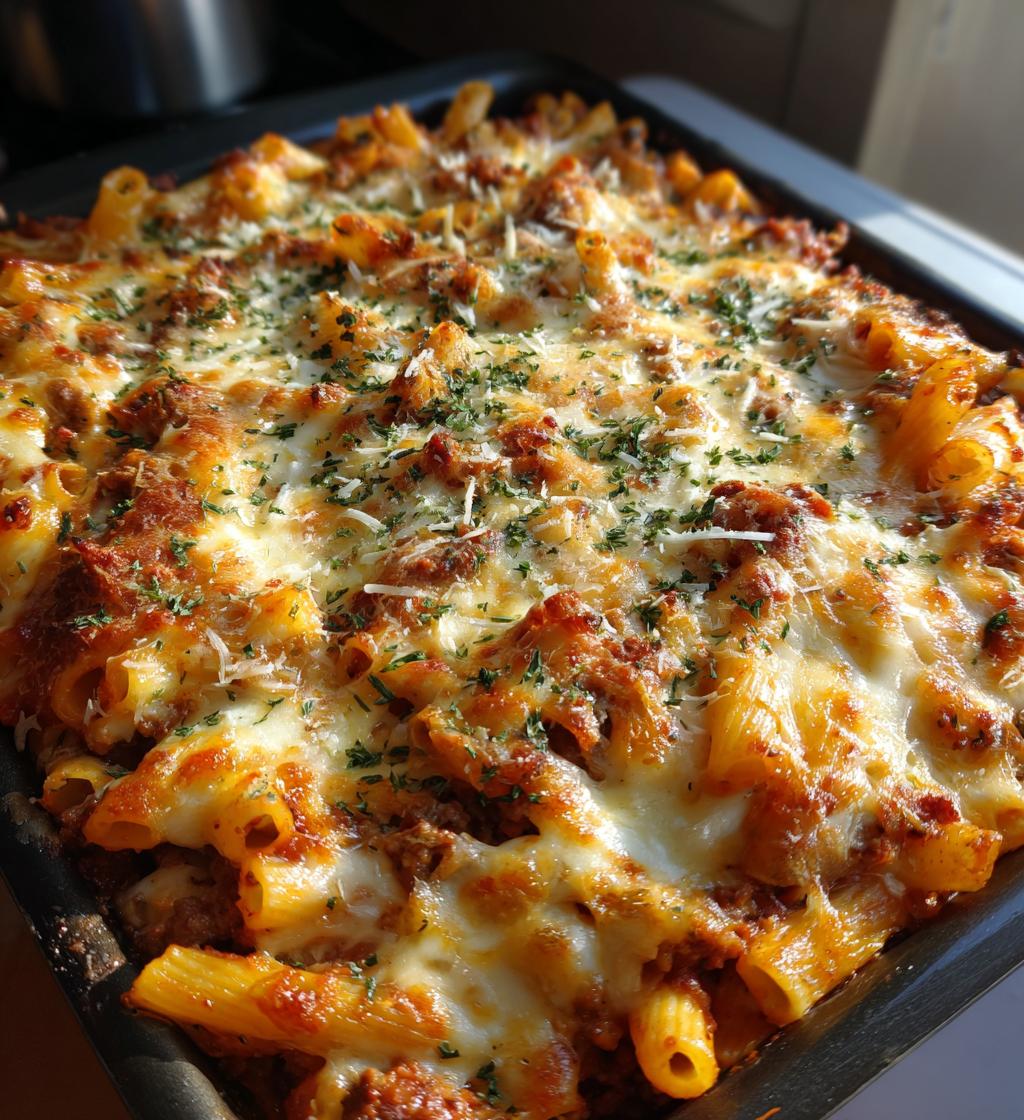 baked ziti with meat sauce