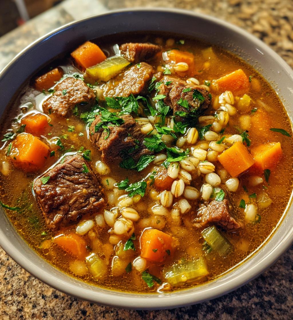 beef and barley soup recipe - detail 1