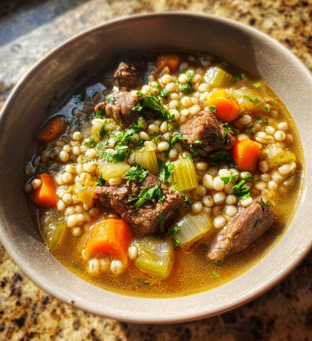 beef and barley soup recipe