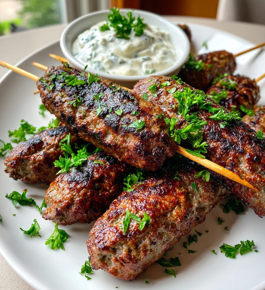 beef kofta kebabs tzatziki sauce recipe - detail 1