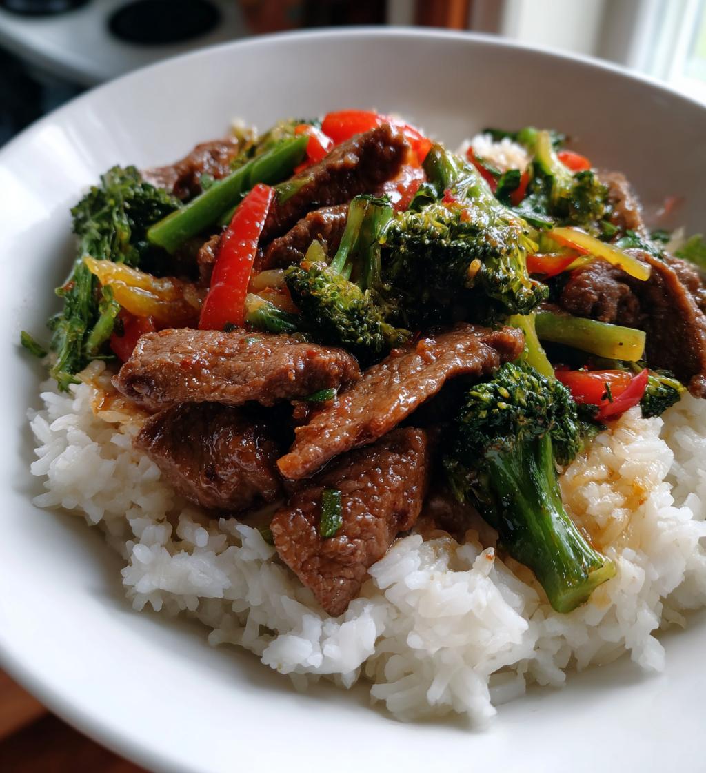beef stir fry with rice