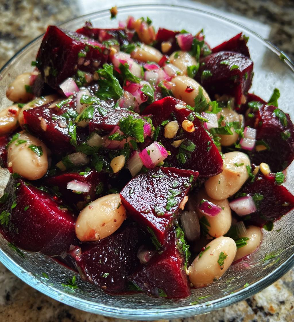 beet white bean salad recipe