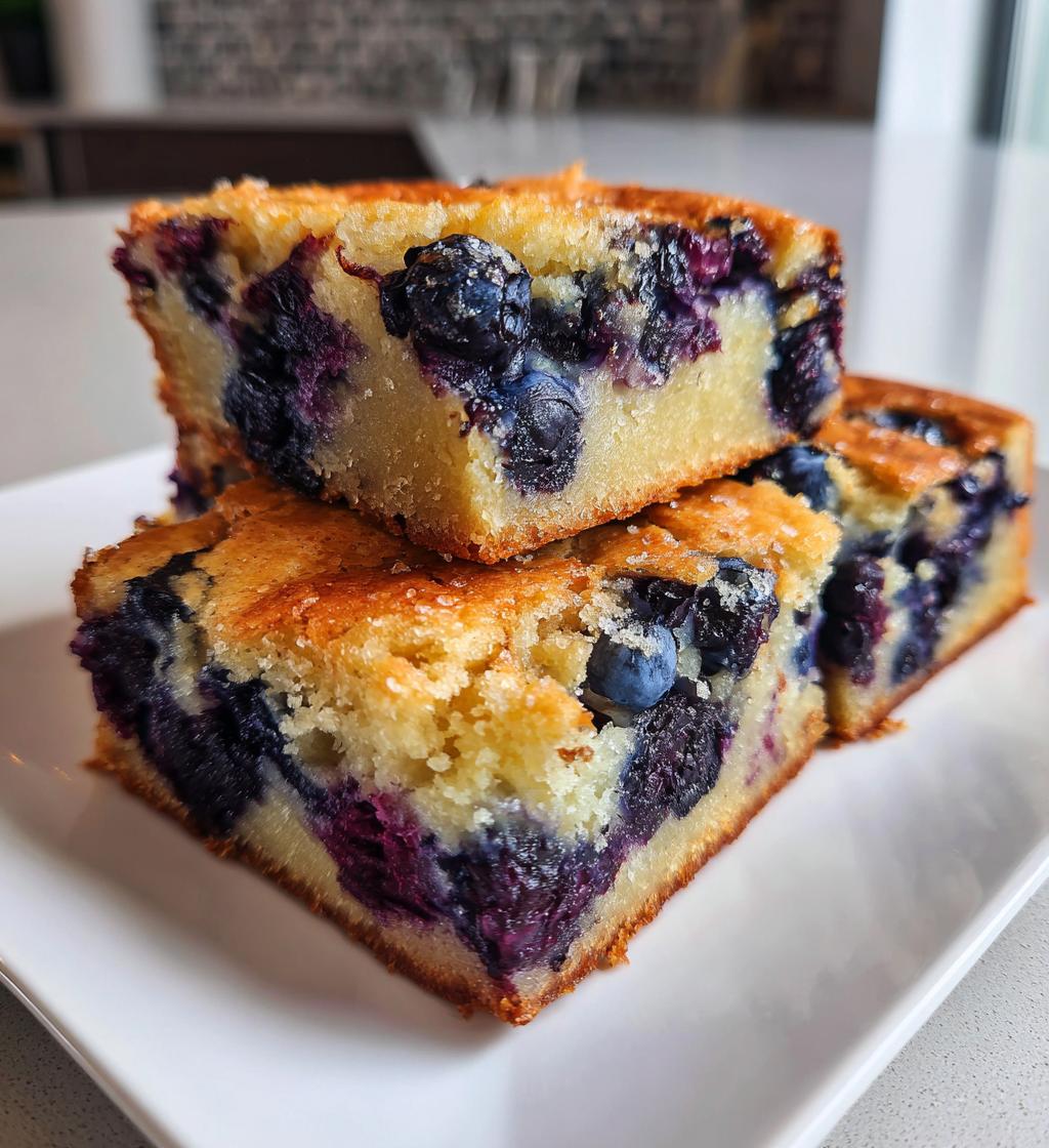 blueberry blondies - detail 1