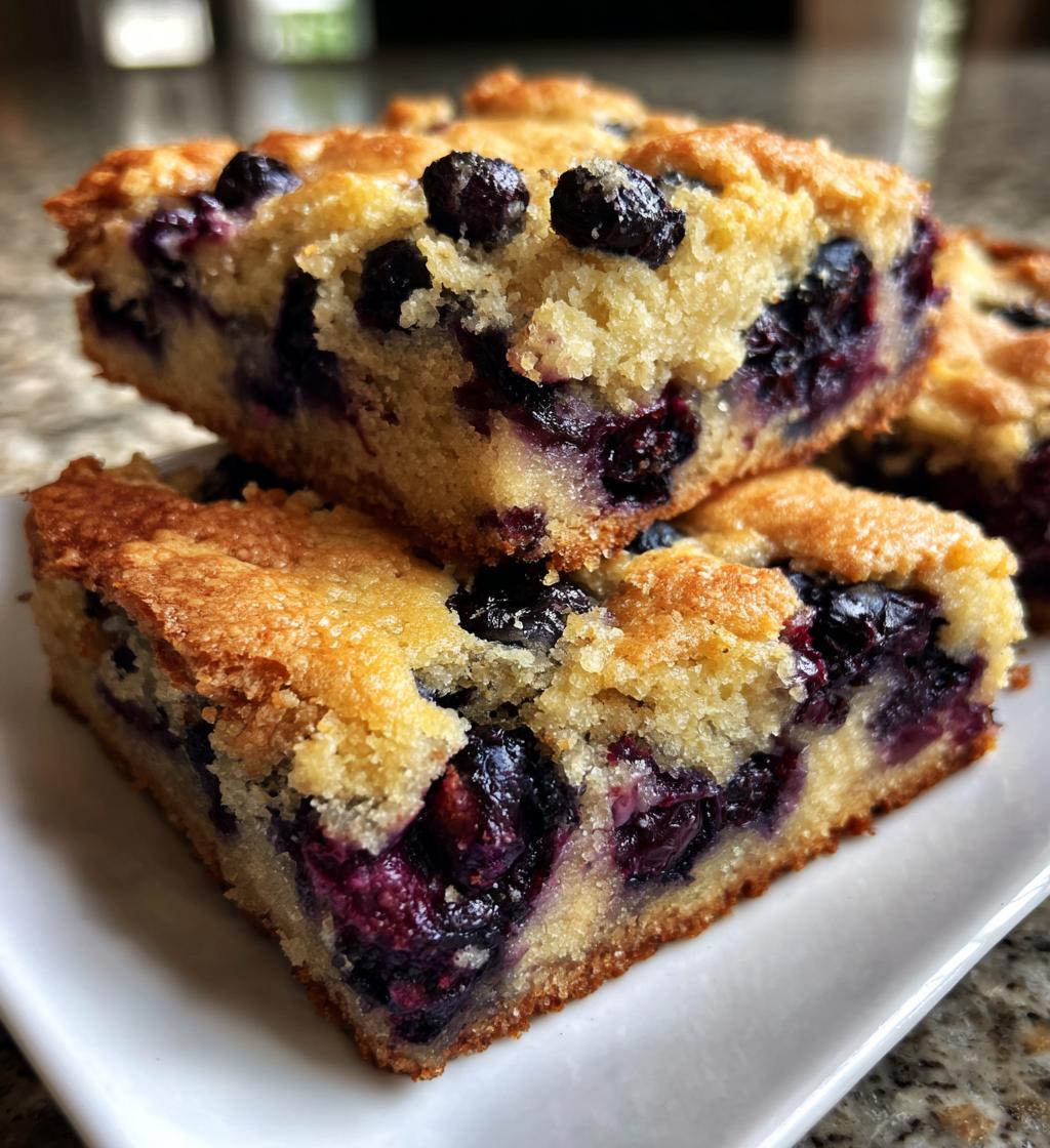 blueberry blondies
