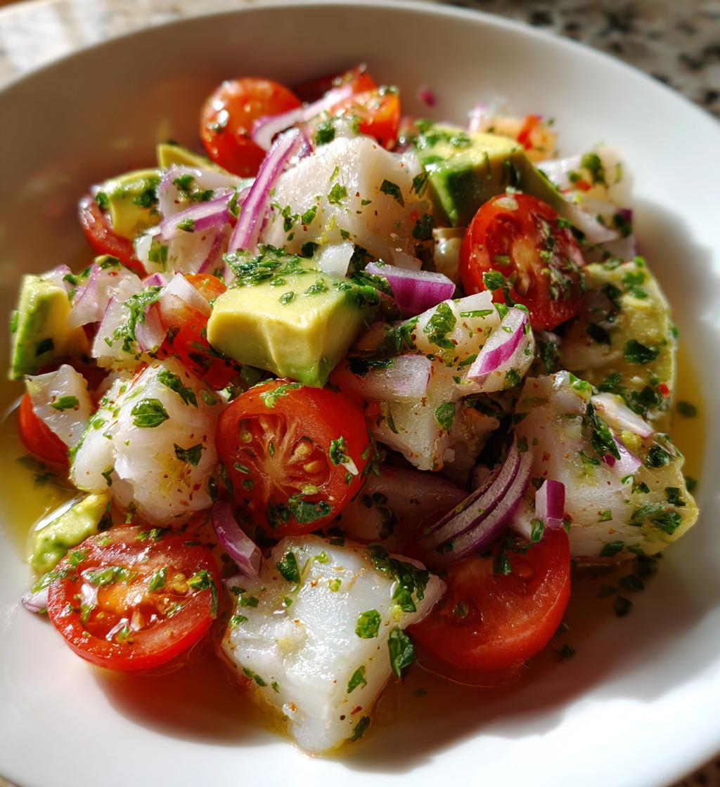 british style ceviche salad with cod recipe