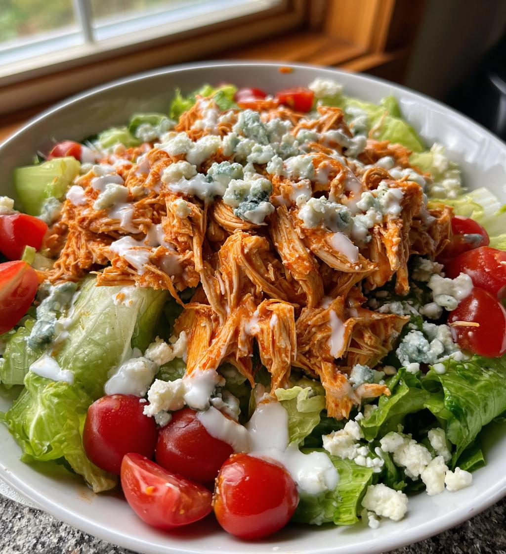 buffalo chicken salad recipe spicy easy - detail 1