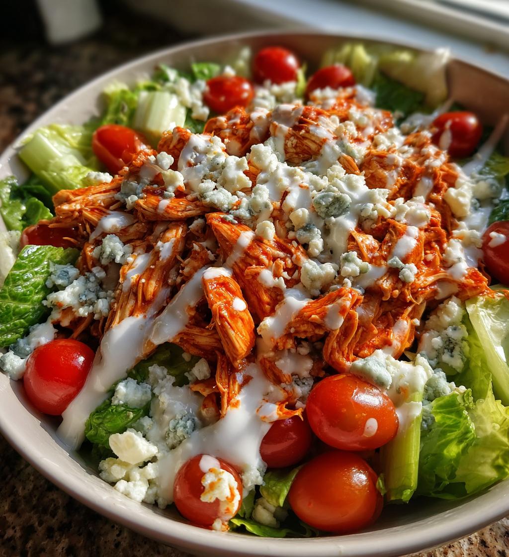 buffalo chicken salad recipe spicy easy