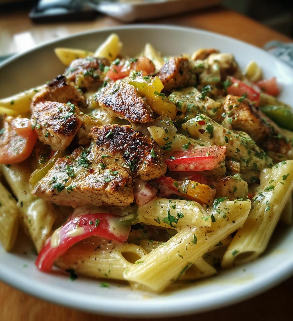 cajun chicken pasta - detail 1
