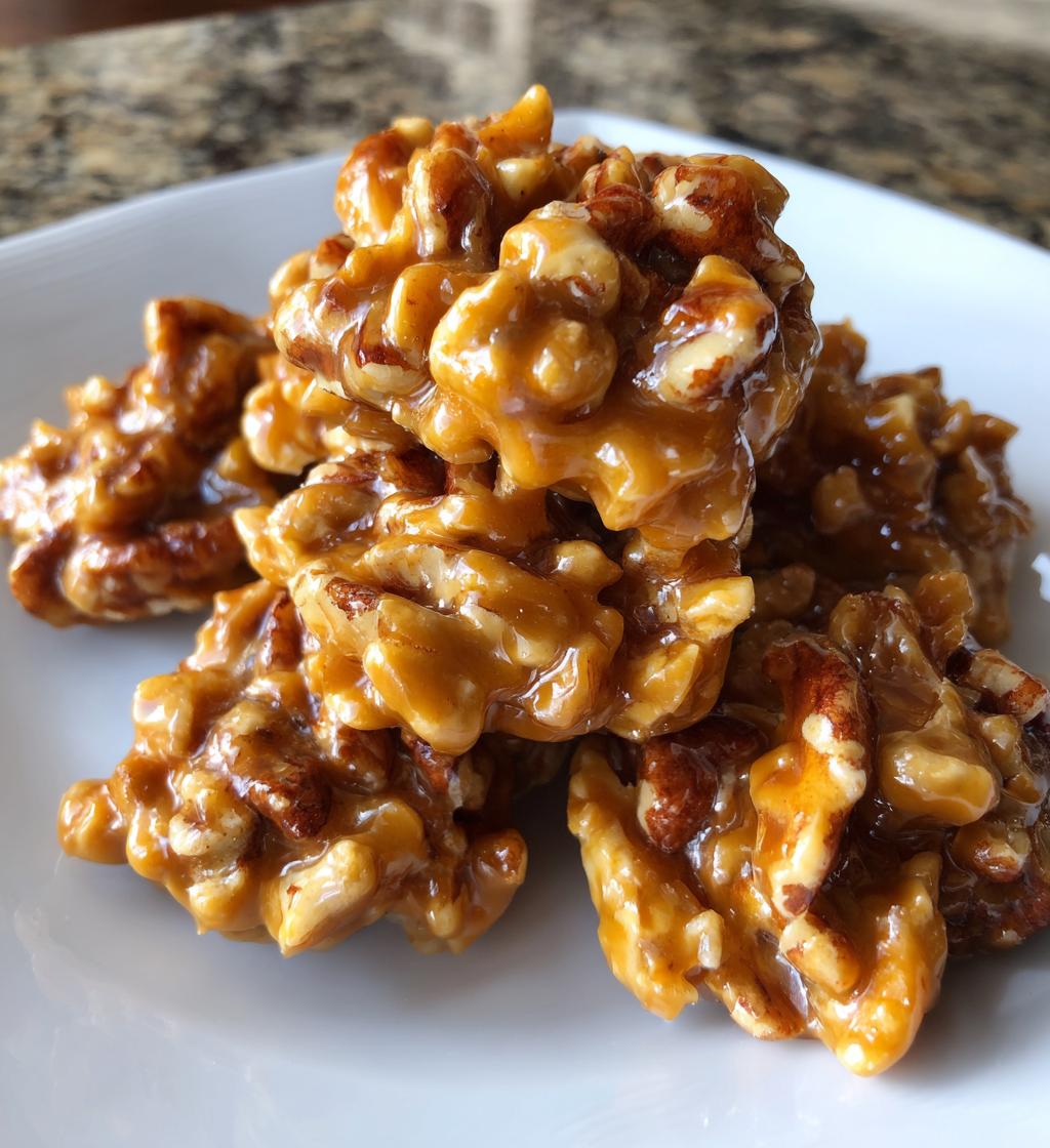 caramel pecan clusters - detail 1