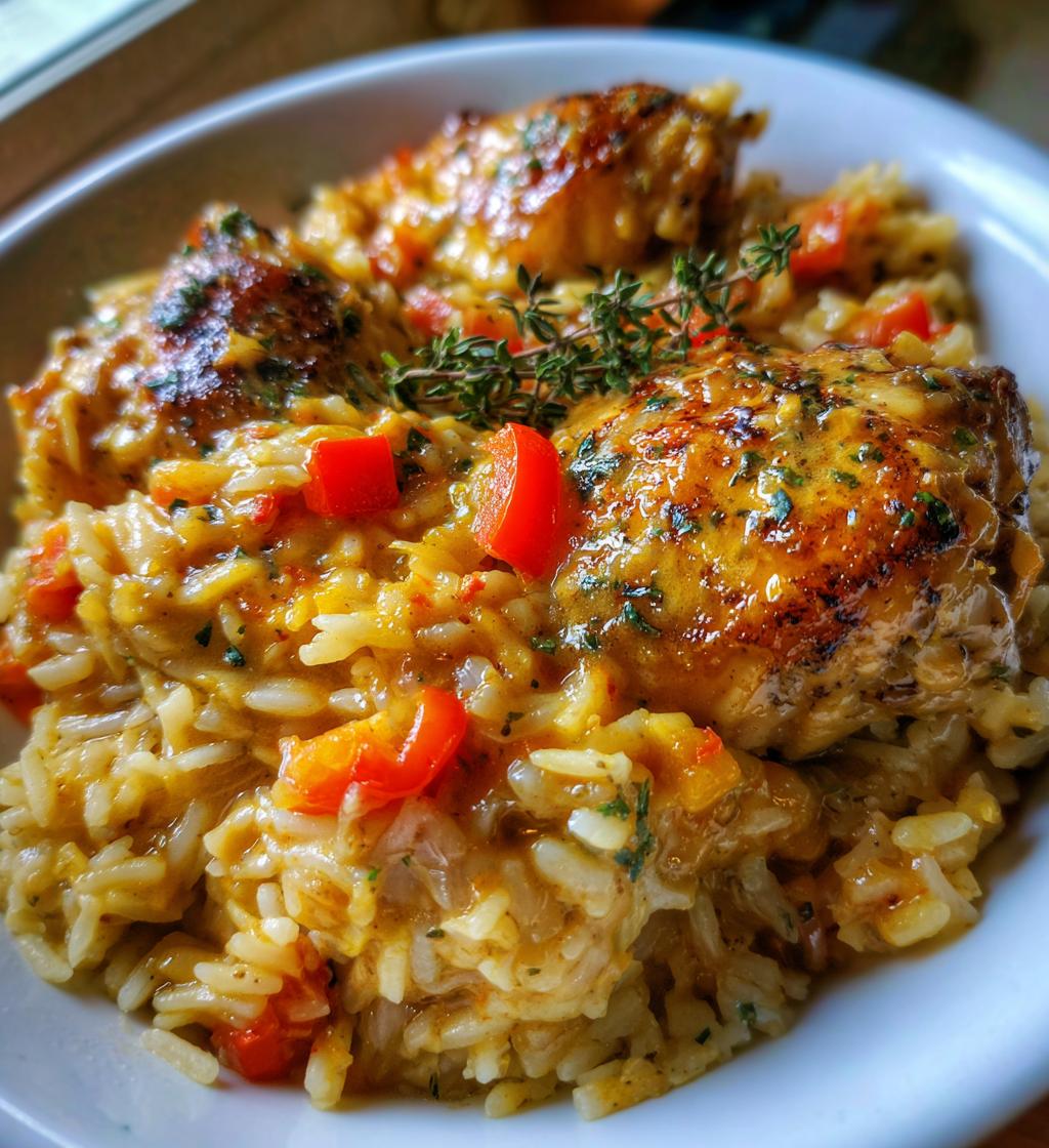 caribbean chicken and rice - detail 1