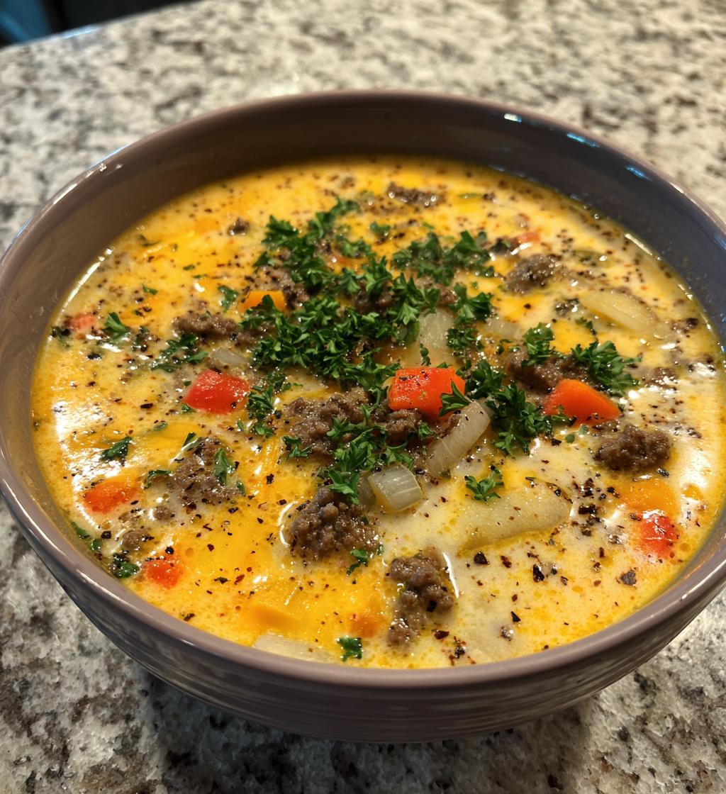 cheeseburger soup recipe creamy comfort bowl