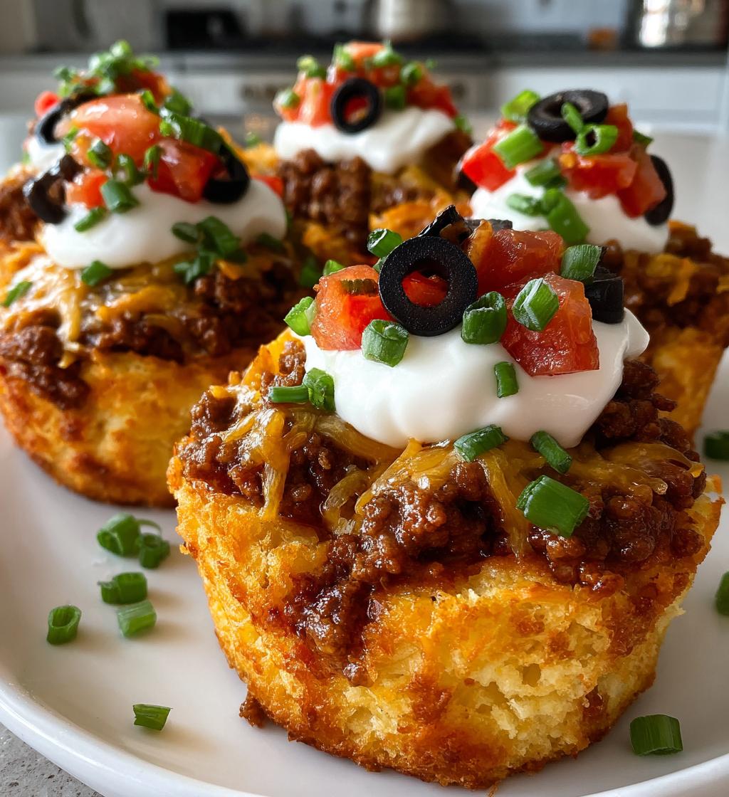 cheesy taco cupcakes recipe