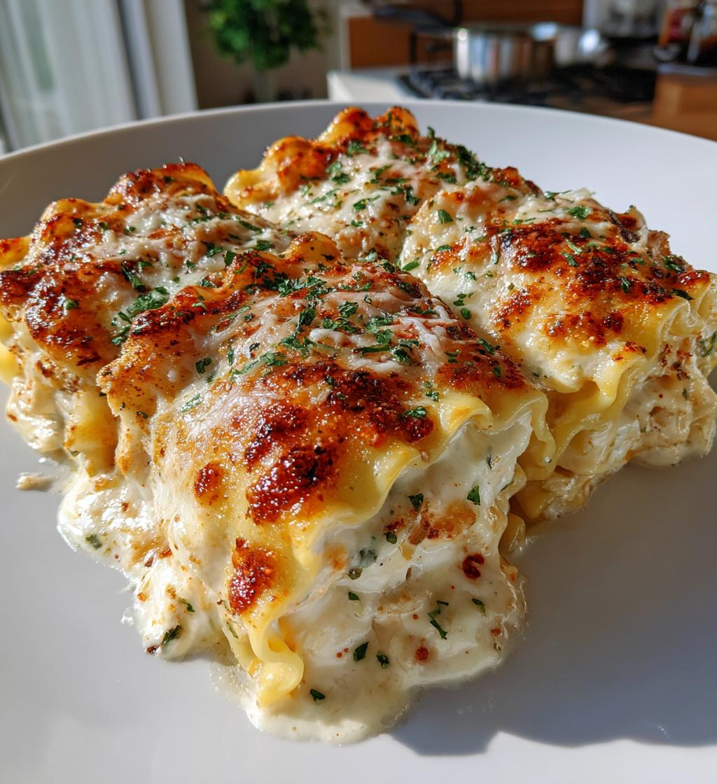 chicken alfredo lasagna rolls - detail 1