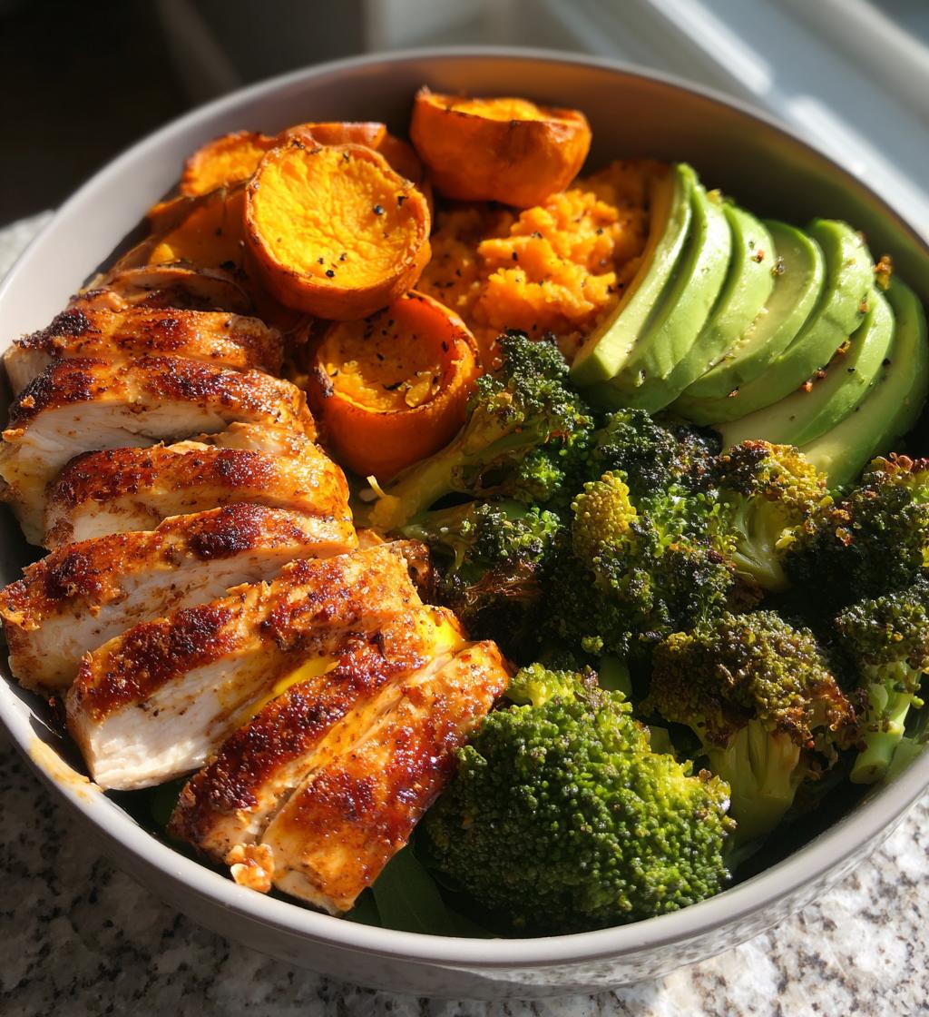 chicken and sweet potato bowls for two