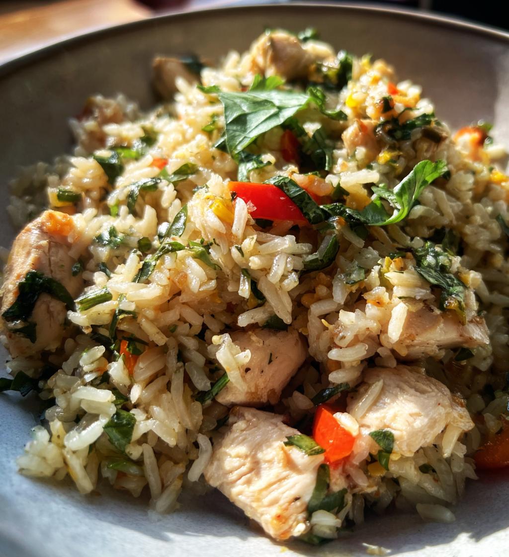 chicken basil fried rice recipe