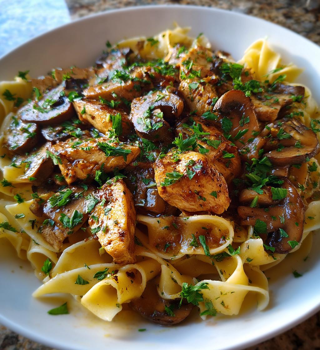 chicken marsala pasta recipe - detail 1
