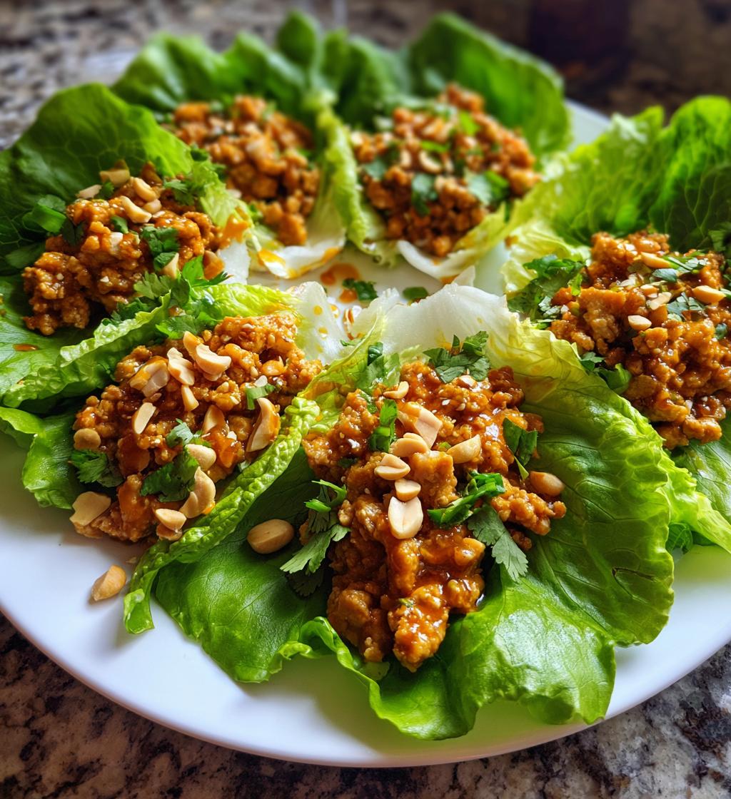 chicken peanut lettuce wraps recipe