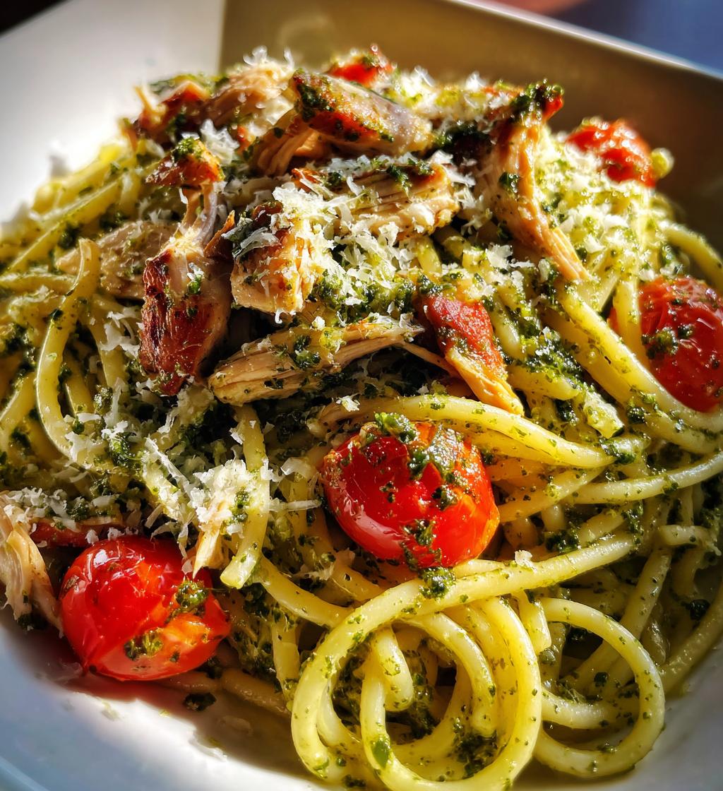 chicken pesto pasta recipe - detail 1