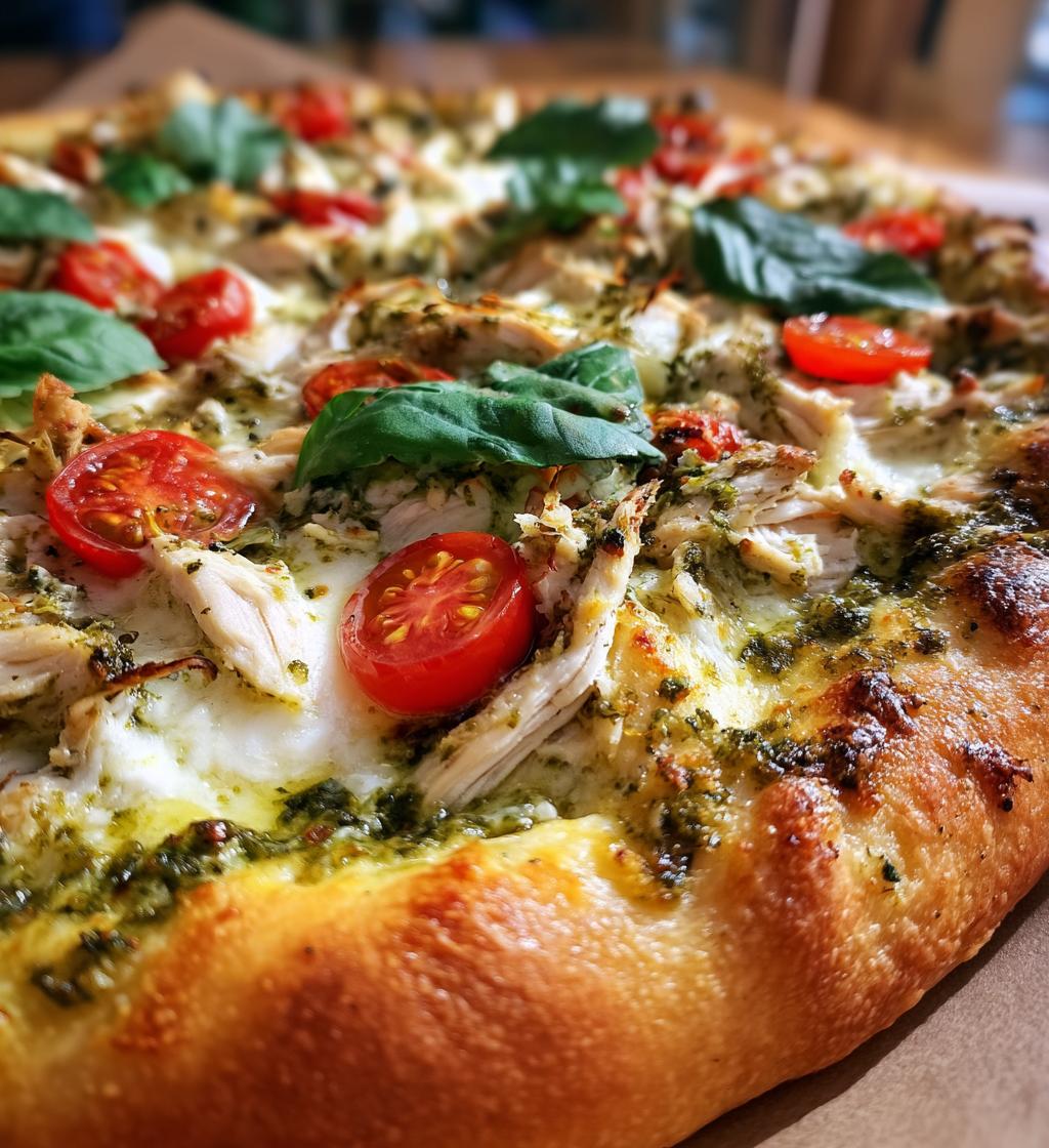 chicken pesto pizza