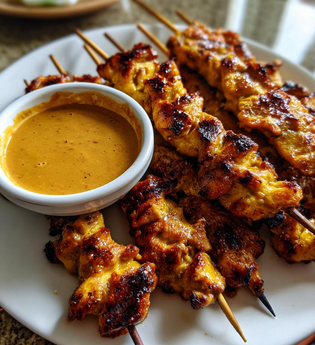 chicken satay with easy thai peanut sauce - detail 1