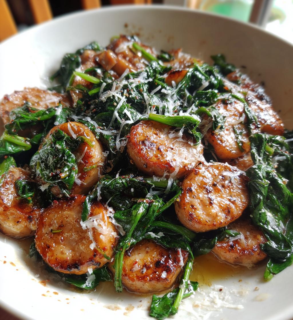 chicken sausage spinach recipe - detail 1