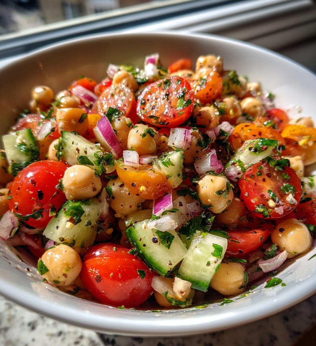 chickpea salad - detail 1