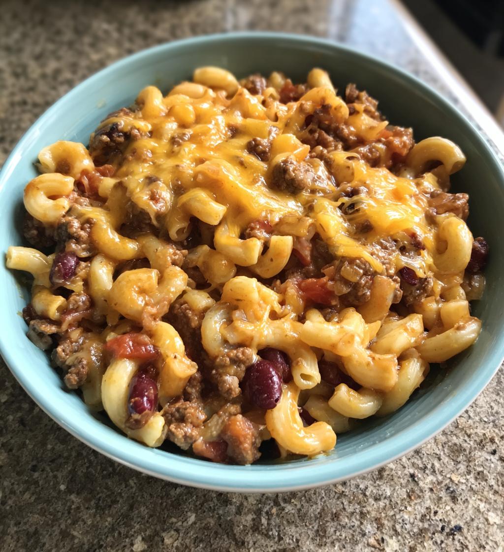 chili mac pasta recipe easy comfort food - detail 1