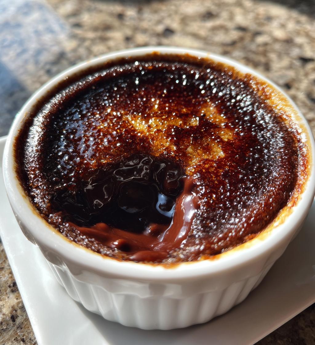 chocolate creme brulee - detail 1
