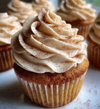 churro cupcakes with cinnamon cream cheese frosting