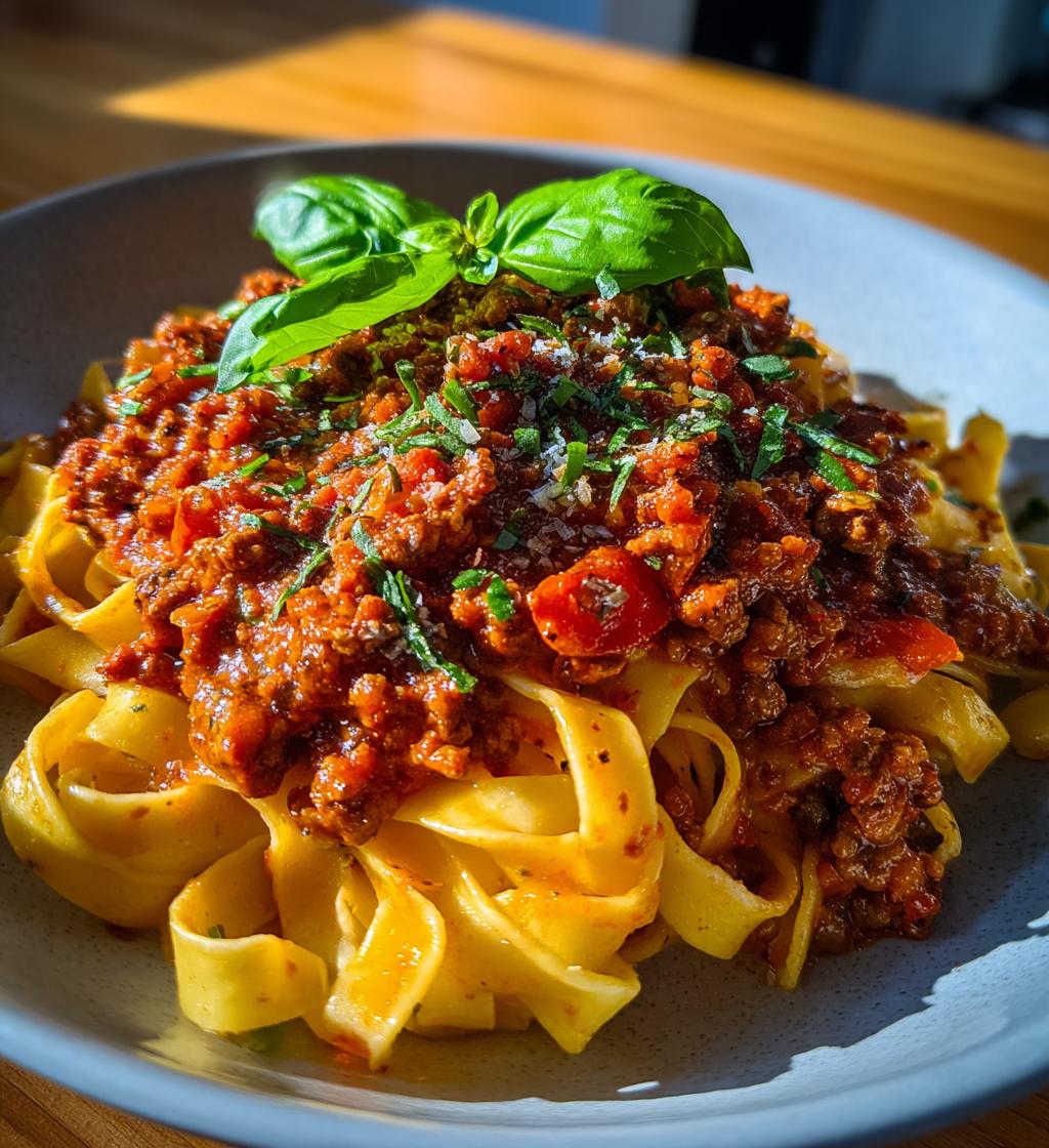 classic homemade bolognese sauce - detail 1