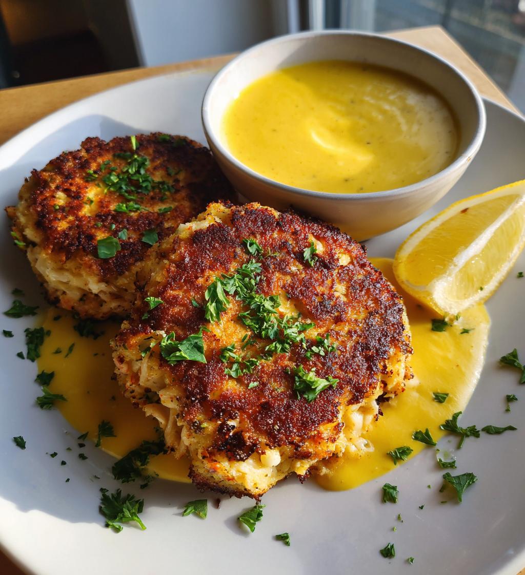 crab cakes with lemon aioli recipe - detail 1