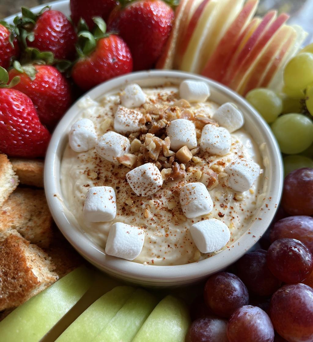 cream cheese fruit dip - detail 1