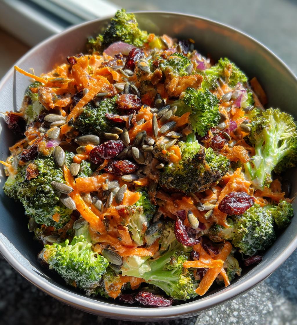 creamy broccoli salad - detail 1
