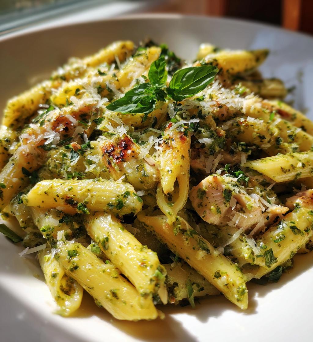 creamy chicken pesto pasta