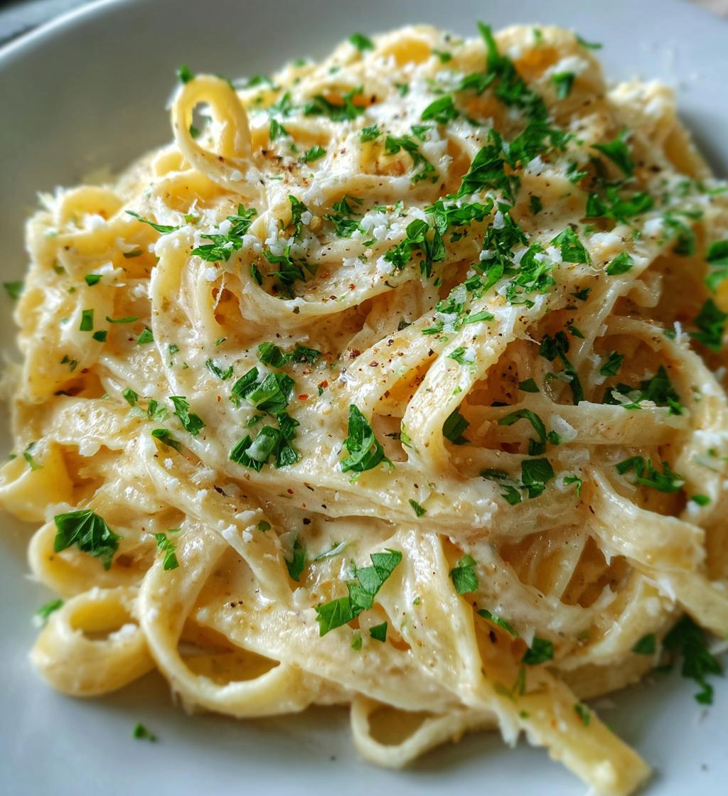 creamy garlic parmesan pasta recipe - detail 1