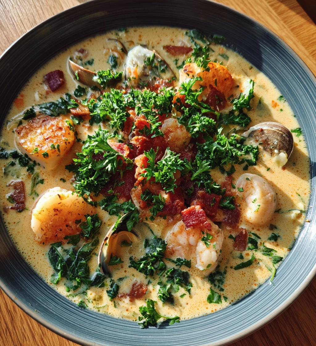 creamy seafood chowder recipe