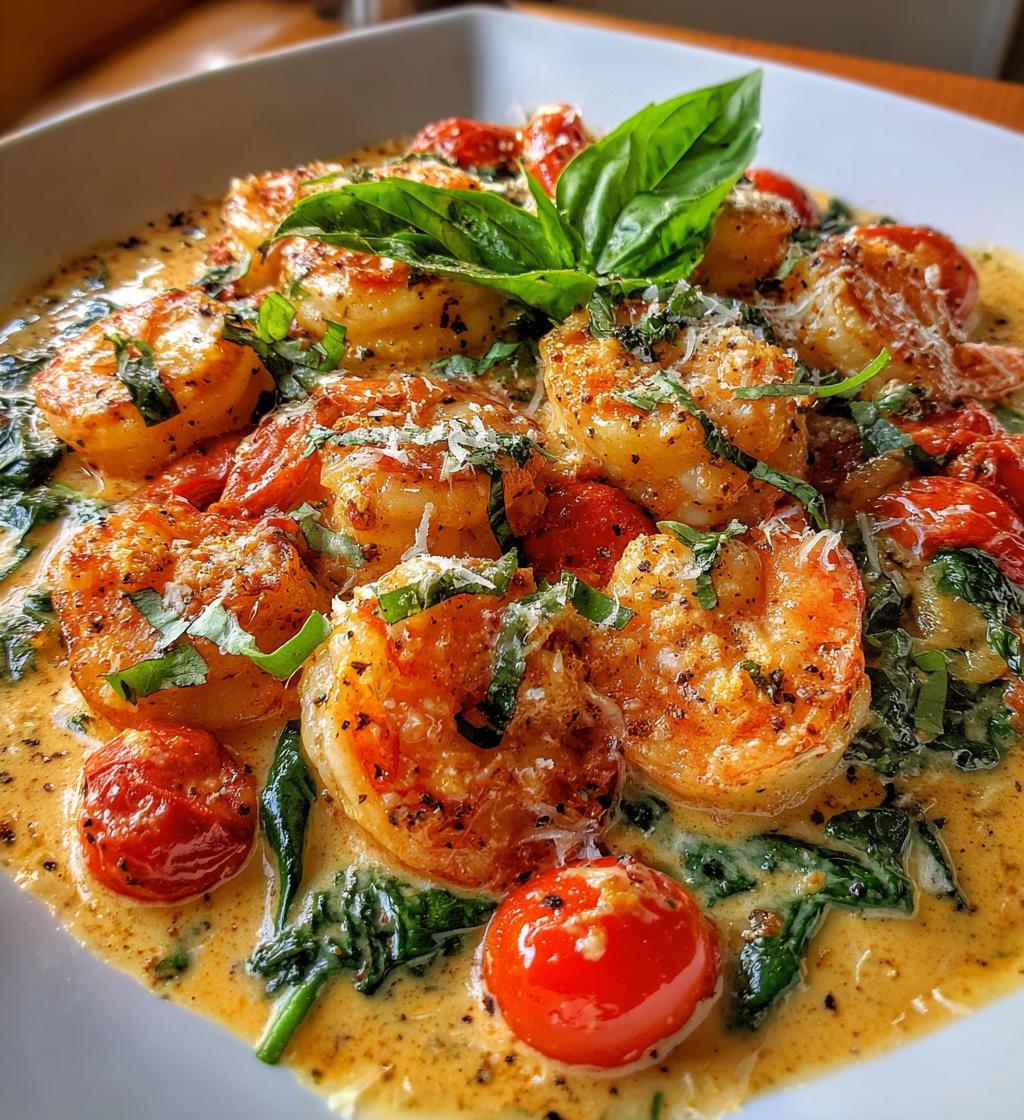 creamy tuscan shrimp recipe - detail 1